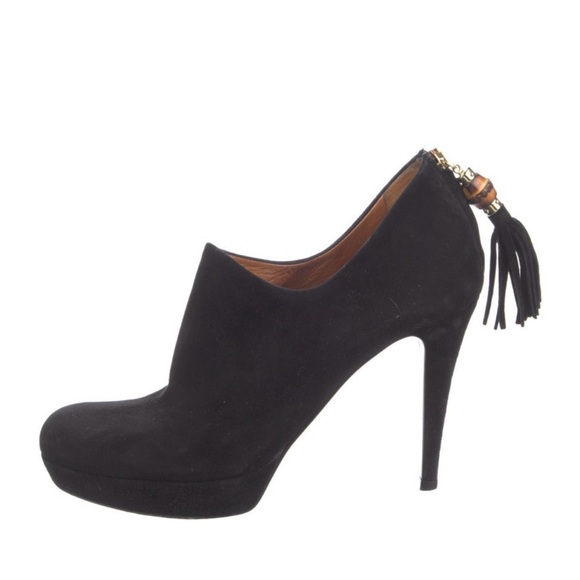 Gucci Shoes - Gucci Black Ankle Booties with Tassel